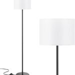 Modern Floor Lamp Simple Design with White Shade, Foot Pedal Switch thumbnail