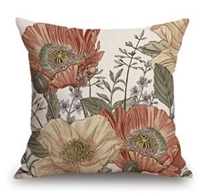 Vintage Flowers Pillow Cover