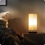 Bedside Small Table Lamp for Nightstand, 3-Color Options Solid Wood Lamp with Fabric Shade thumbnail