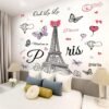 Wall Stickers Paris Tower Wall Decals Eiffel Tower Wall Decal Peel and Stick Paris Tower Wall Art Sticker - Image 3