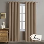 Rose Home Fashion Blackout Thermal Insulated Curtain – Antique Bronze Grommet Top for Bedroom 52W by 63L Inches-Taupe thumbnail