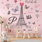 Wall Stickers Paris Tower Wall Decals Eiffel Tower Wall Decal Peel and Stick Paris Tower Wall Art Sticker thumbnail