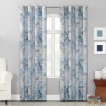 Sun Zero Reardon Global Medallion Print Energy Efficient Grommet Curtain Panel, 54″ x 63″, Indigo thumbnail