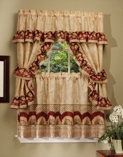 Achim Home Furnishings Sunflower Cottage Set, 36-Inch, Antique Feature Image