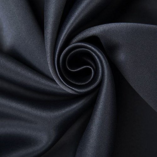 Blackout Curtains 2 Panels – 63 Inch Luxury Thermal Insulated Solid Grommets Curtain for Bedroom Image
