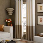 Curtainworks Kendall Color Block Grommet Curtain Panel, 84-Inch, Ivory thumbnail