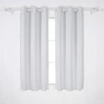 Deconovo Curtains Thermal Insulated Blackout Curtains for Bedroom Sets of 2 Grommet Top Curtains in Greyish White 42X63 Inch thumbnail
