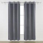 Deconovo Room Darkening Thermal Insulated Blackout Grommet Window Curtain For Living Room, Dark Grey,42×63-Inch,1 Panel thumbnail