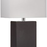 Elegant Designs LT1025-BLK Modern Genuine Leather Table Lamp, Black thumbnail