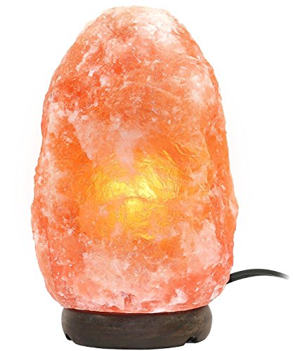 Greenco Natural Himalayan Rock Salt Lamp 6-11 lbs with Wood Base, Electric Wire, Dimmer Control & Bulb Feature Image