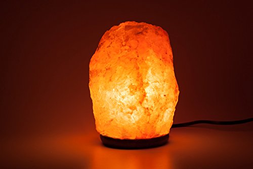 Hemingweigh Himalayan Glow Hand Carved Natural Crystal Himalayan Salt Lamp With Genuine Wood Base, Bulb And On and Off Switch 6 to 8 Inch, 6 to 7 lbs. 2 PACK Image