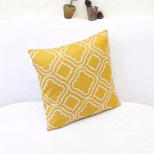 Iuhan® Fashion Argyle Pattern Linen Throw Pillow Case Cushion Cover Home Decor Image