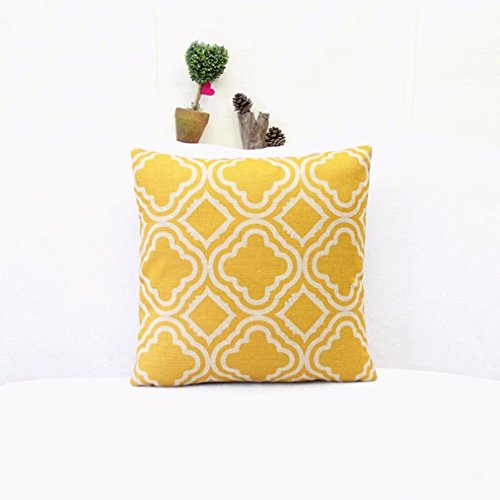 Iuhan® Fashion Argyle Pattern Linen Throw Pillow Case Cushion Cover Home Decor Image
