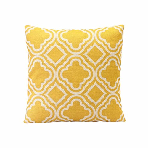 Iuhan® Fashion Argyle Pattern Linen Throw Pillow Case Cushion Cover Home Decor Feature Image