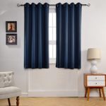 MYSKY HOME Solid Grommet top Thermal Insulated Window Blackout Curtains for Kids Bedroom, 52 by 63 inch, Navy (1 panel) thumbnail