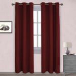 Nicetown Home Decorations Thermal Insulated Solid Grommet Top Blackout Living Room Curtains / Drape for Winter (One Pair,42 x 84-Inch,Burgundy Red) thumbnail