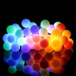 ProGreen Outdoor String Lights, 18.7ft 40 LED Waterproof Ball Lights, 8 Lighting Modes Dimmable Remote Ball, Battery Powered Starry Fairy String lights for Garden,Christmas Tree, Parties (Multi Color) thumbnail