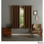 RHF Blackout Thermal Insulated Curtain – Antique Bronze Grommet Top for bedroom 52W by 63L Inches-Chocolate thumbnail