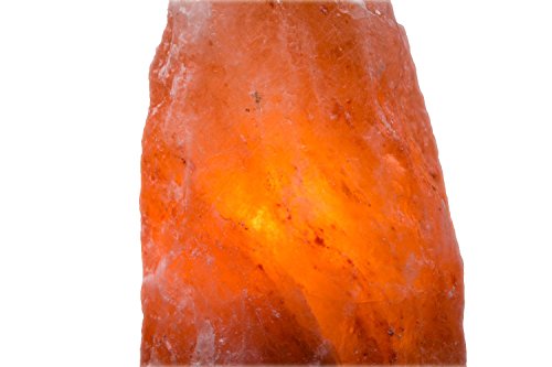 Set of 2 Natural Himalayan Pink Salt Lamp Hand Carved With Elegant Wood Base. Includes Bulbs, 5-7 Inches, 4-7 lbs (each) Image