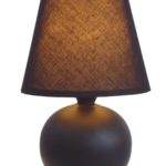 Simple Designs LT2008-BLK Mini Ceramic Globe Table Lamp, Black thumbnail