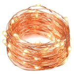 String Lights, Oak Leaf 2 Set of Micro 30 LEDs Super Bright Warm White Led Rope Lights Battery Operated on 9.8 Ft Long Ultra Thin String Copper For Home Bedroom Party thumbnail