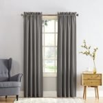 Sun Zero Barrow Energy Efficient Rod Pocket Curtain Panel, 54 x 84 Inch, Steel Gray thumbnail