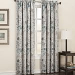 Sun Zero Kara Energy Efficient Rod Pocket Curtain Panel, 54 x 63 Inch, Stone Beige Floral Print thumbnail