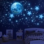 1138Pcs Glow in The Dark Stars, Glow in The Dark Moon for Ceiling Planets Space Wall Stickers Solar System Galaxy Wall Decals for Kids Boys Bedroom Living Room Decoration -Blue thumbnail