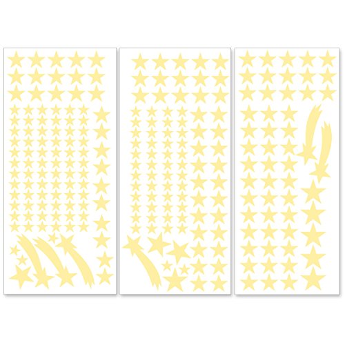 Wandkings Light Stickers “Moon in set with 250 stars” – wall stickers – fluorescent and glow in the dark Image