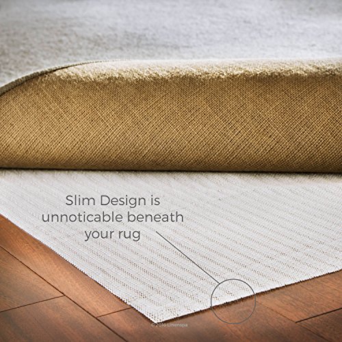 LINENSPA Non-Slip Area Rug Pad – 2 ft x 4ft Size Rubberized Indoor Rug Gripper Image