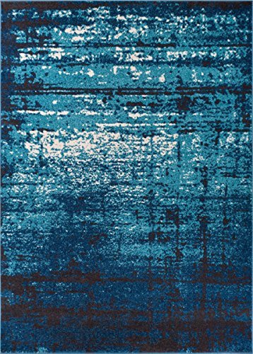 Longlac Blue Vintage Stripe Modern Casual 2×4 ( 2’3″ X 3’11” ) Area Rug Thick Soft Plush Shed Free Image