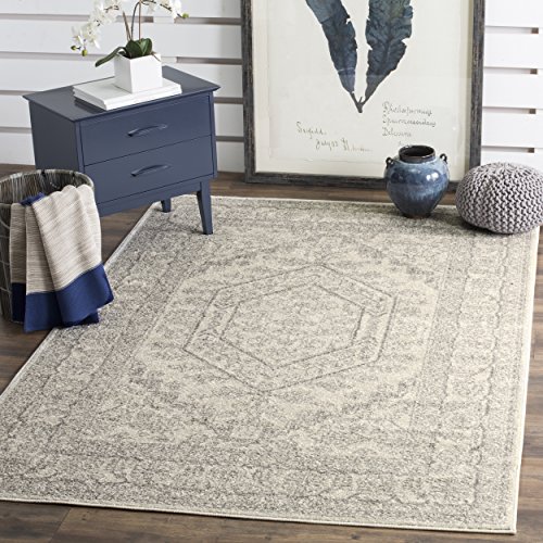 Safavieh Adirondack Collection ADR108B Ivory and Silver Oriental Vintage Area Rug (3′ x 5′) Feature Image