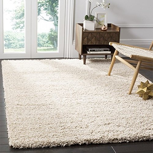 Safavieh California Shag Collection 4′ x 6′ Area Rug, Beige Image