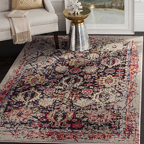 Safavieh Monaco Collection MNC206G Modern Abstract Oriental Grey and Multi Area Rug (8′ x 11′) Feature Image