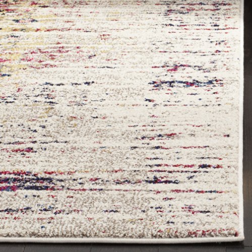 Safavieh Monaco Collection MNC209R Modern Abstract Vintage Ivory and Pink Area Rug (5’1″ x 7’7″) Image