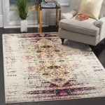 Safavieh Monaco Collection MNC209R Modern Abstract Vintage Ivory and Pink Area Rug (5’1″ x 7’7″) thumbnail