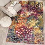 Safavieh Monaco Collection MNC225D Modern Abstract Watercolor Pink and Multi Area Rug (8′ x 11′) thumbnail