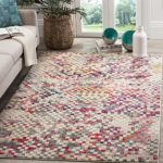 Safavieh Monaco Collection MNC241G Modern Abstract Pixel Grey and Multi Area Rug (5’1″ x 7’7″) thumbnail