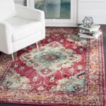 Safavieh Monaco Collection MNC243D Vintage Oriental Colorful Pink and Multi Area Rug (6’7″ x 9’2″) thumbnail