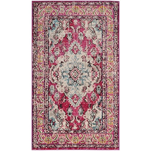 Safavieh Monaco Collection MNC243D Vintage Oriental Colorful Pink and Multi Area Rug (9′ x 12′) Feature Image