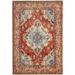Safavieh Monaco Collection MNC243H Orange and Light Blue Area Rug, 9′ x 12′ thumbnail