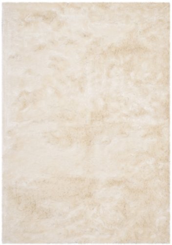 Safavieh Paris Shag Collection SG511-1212 Ivory Polyester Area Rug (3′ x 5′) Image