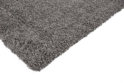 Sweet Home Stores Cozy Shag Collection Solid Shag Rug Contemporary Living & Bedroom Soft Shaggy Area Rug,  3’3″ L x 4’7″ W,  Grey Image