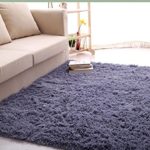 Ultra Soft 4.5 Cm Thick Indoor Morden Area Rugs Pads, New Arrival Fashion Color [Bedroom] [Livingroom] [Sitting-room] [Rugs] [Blanket] [Footcloth] for Home Decorate. Size: 4 Feet X 5 Feet (Gray) thumbnail