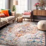 Rugshop Vintage Distressed Bohemian Area Rug 7’10” x 10′ Multi thumbnail