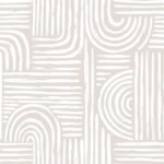 VEELIKE Neutral Geometric Peel and Stick Wallpaper thumbnail
