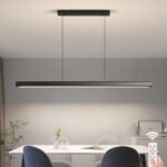 Minimalist Linear Pendant Light – 57” Dimmable LED Chandelier thumbnail